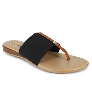 Esprit Elastic black sandal flip flops size 9